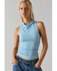 Urban Outfitters - Uo Tear It Up High-Neck Twisted Back Cropped Tank Top - Lyst