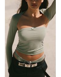 RAT BOI - Contour Lace Trim Tube Top - Lyst