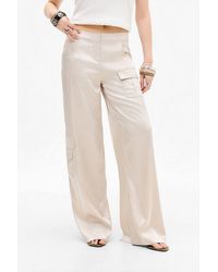 Motel - Grania Satin Cargo Trousers - Lyst