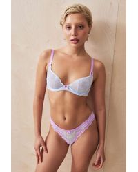 Out From Under - Liv Contrast Lace Thong - Lyst
