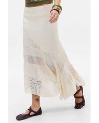 Urban Outfitters - Uo Textured Awkward Midi Skirt - Lyst