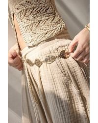 Urban Outfitters - Etched Flower Metal Chain Belt - Lyst