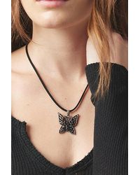 Urban Outfitters - Mariposa Leather Corded Necklace - Lyst