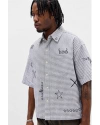 BDG - Arlo Doodle Check Short Sleeve Shirt - Lyst