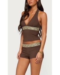 Edikted - Jasia Sequin Micro Shorts - Lyst