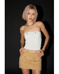 ZEMETA - Oops Studded Mini Skirt - Lyst