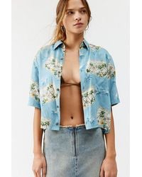 Urban Renewal - Remade Cropped Tropical Button-Down Shirt - Lyst