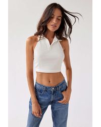 Collared Halter Tops for Women - Up to 