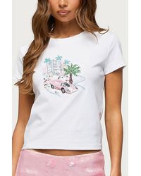 Edikted - City Angel Beaded Baby T Shirt Top - Lyst