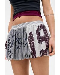 Jaded London☆BROWN CHECKED LULU PUFFBALL BOXER MICRO SKIRT Shop Brown Checked Lulu Puffball Boxer Micro Skirt | Jaded