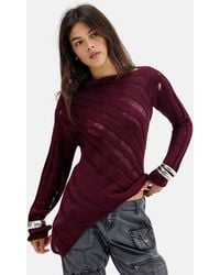 Urban Outfitters - Uo Laddered Asymmetric Jumper - Lyst