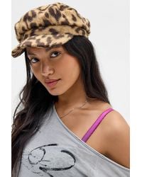Urban Outfitters - Uo Leopard Print Cadet Cap - Lyst