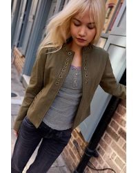 Daisy Street - Khaki Elven Zip-through Jacket - Lyst