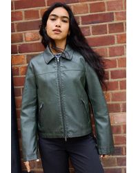 Silence + Noise - Silence + Noise Sally Fitted Faux Leather Jacket - Lyst
