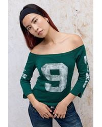 BDG - Harlie 9 Off-shoulder Graphic Tee - Lyst