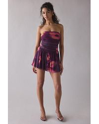 uo hanna embroidered scalloped babydoll mini dress UO Hanna Embroidered Scalloped Babydoll Mini