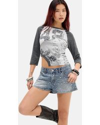 The Ragged Priest - The Raggest Priest Glare Studded Mini Shorts - Lyst