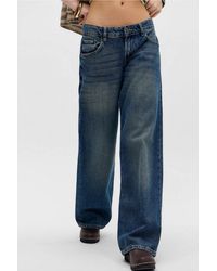 Motel - Low Rise Parallel Wide Leg Jeans - Lyst