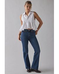 Vintage & ReMADE by UO - Remade By Uo Cropped Peplum Button-Down Shirt - Lyst