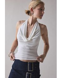Silence + Noise - Coyote Cowl Neck Halter Top - Lyst