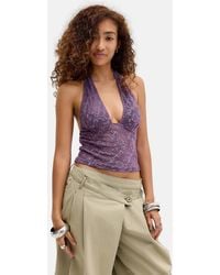 Motel - Purple Cosimo Halter Top - Lyst
