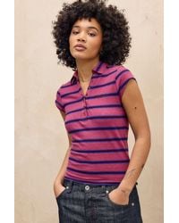 BDG - Suni Stripe Short Sleeve Polo Shirt - Lyst