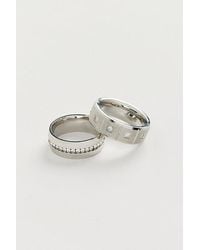 Urban Outfitters - Carlo Stainless Steel Ring Set - Lyst