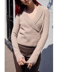 Urban Outfitters - Uo Suki Button-through Wrap Cardigan - Lyst