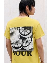 Urban Outfitters - Uo Yellow Sour Lemon Graphic Tee - Lyst