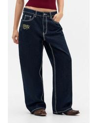 Ed Hardy - Uo Exclusive Indigo Embroidered Jeans - Lyst