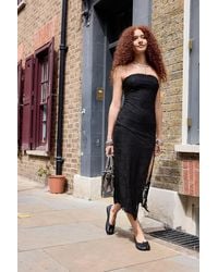 Urban Outfitters - Uo Samara Devoré Bandeau Midi Dress - Lyst