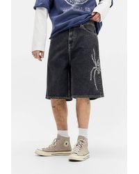 BDG - Jack Washed Black Spider Denim Shorts - Lyst