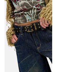 BDG - Gold Studded Faux Leather Belt - Lyst
