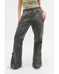Jaded London - Vire Washed Satin Bootcut Cargos - Lyst