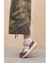 New Balance - Beige & Brown 370 Trainers - Lyst