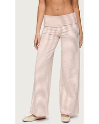 Edikted - Lilah Striped Fold Over Pants - Lyst