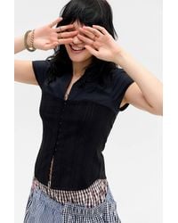 Silence + Noise - Silence + Noise Lila Hybrid Shirt - Lyst