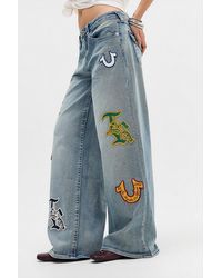 TRUE RELIGION - Jessie Logo Patch Super Baggy Jeans - Lyst