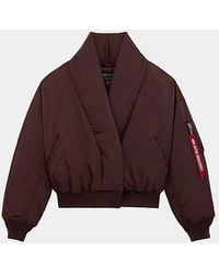 Alpha Industries - Shawl Collar Bomber Jacket - Lyst