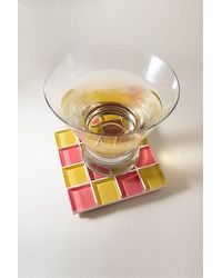 Subtle Studios - Checkered Glass Tile Coaster - Lyst
