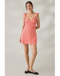 womens orange uo bibi printed babydoll mini dress Wild Fable Womens Mini Pleated Babydoll Dress - Wild Fable Orange Floral