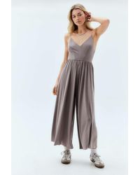 Urban Outfitters - Uo Molly Cupro Culotte Jumpsuit - Lyst