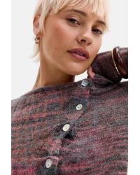 BDG - Lumi Spacedye Button-through Asymmetric Knit Jumper - Lyst