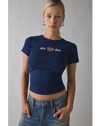 Urban Outfitters - London Heart Applique Graphic Baby Tee - Lyst