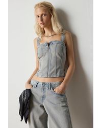 Levi's - Boss Business Sculpted Bustier Denim Top - Lyst
