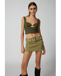 Urban Outfitters - Uo Joan Belted Micro Mini Skirt - Lyst