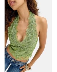 Jaded London - Green Roswen Lace Corset Top - Lyst