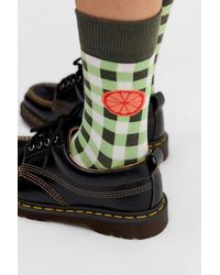 Happy Socks - Gingham Orange Socks - Lyst