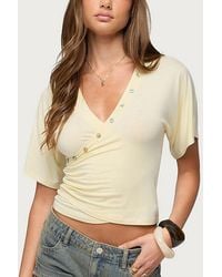 Edikted - Sully Iridescent Button Wrapped Top - Lyst