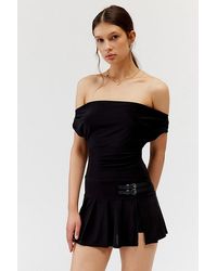 Urban Outfitters - Uo Off-The-Shoulder Kilt Romper - Lyst